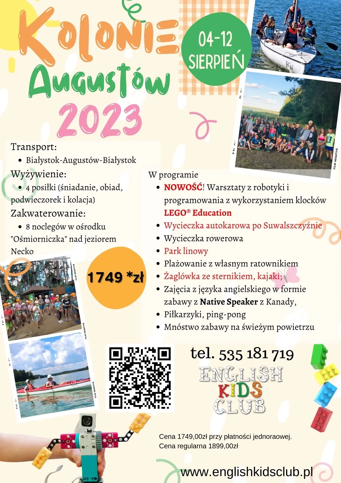 Kolonie na mazurach 2023