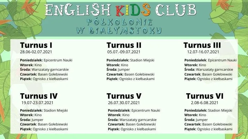 Pólkole letnie 2021